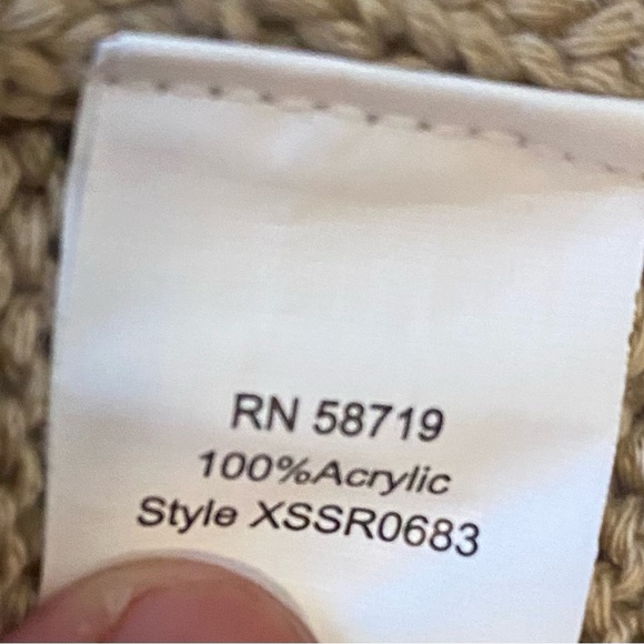 NY Collection Beige Button up Cardigan V-Neck Sweater, Small - Picture 6 of 8